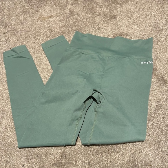 Dfyne Dynamic Leggings Sz Medium Olive/Sage Green - Picture 3 of 6